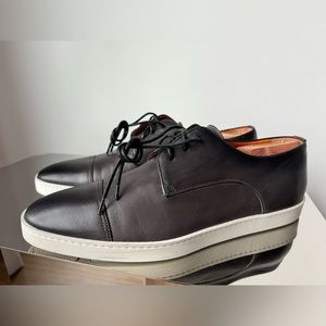 Santoni Durbin Gray Dress Shoes